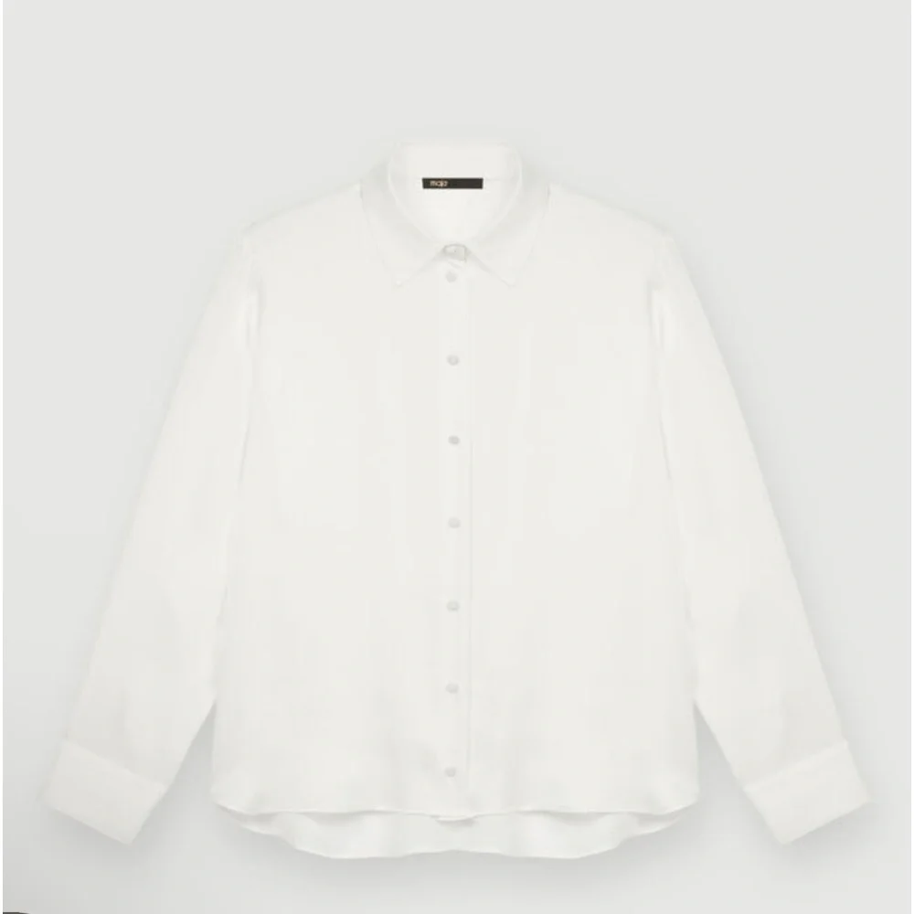 Maje White Button Down Shirt for Women - Picture 3 of 4